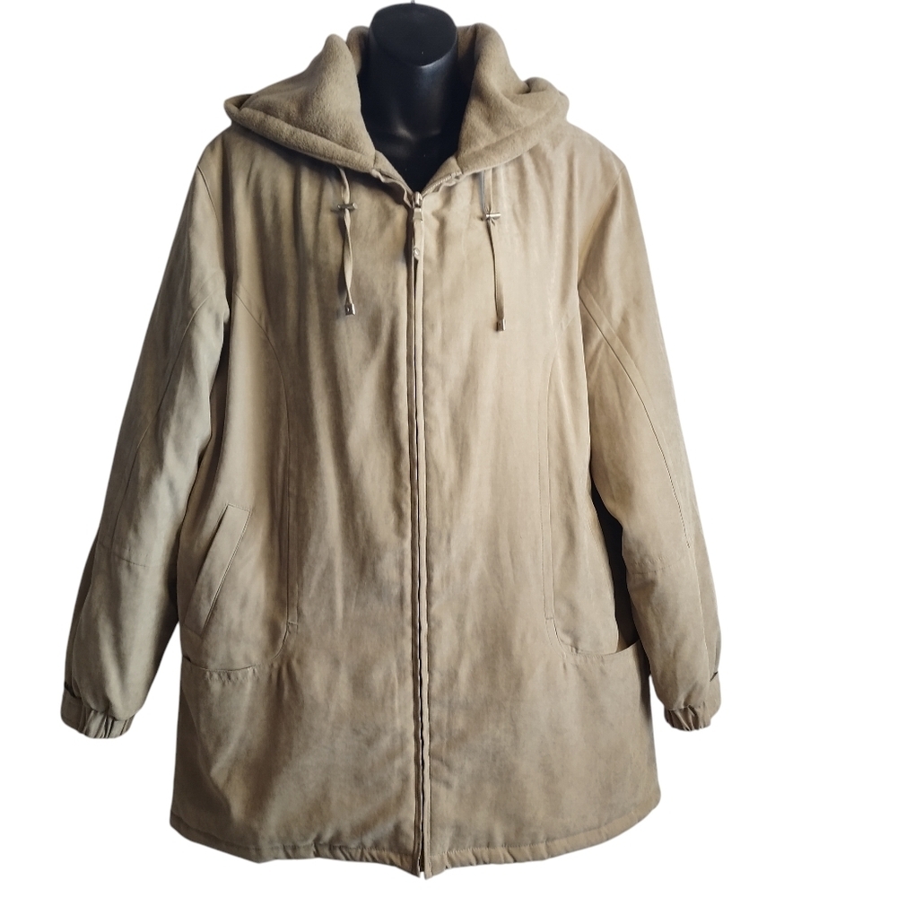 Mackintosh Women's Tan Hooded Quilted Winter Jacket Coat Size Large